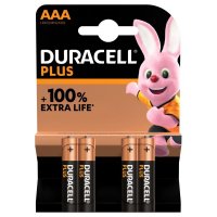 Duracell Plus AAA Batteries 4 Pack