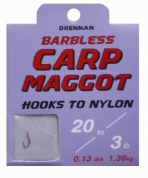 Drennan Carp Maggot Hook to Nylon