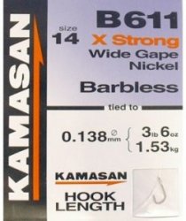 Kamasan B611B Hook to Nylon