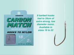 Drennan Carbon Match Hook to Nylon