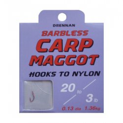 Drennan Carp Maggot Hook to Nylon