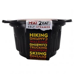 Heat 2 Eat Flameless Ration Self-Steamer Black (Medium pot) with 2 HeatStones