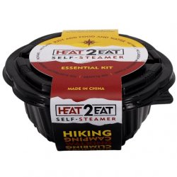 Heat 2 Eat Flameless Ration Self-Steamer Black (Small pot) with 2 HeatStones