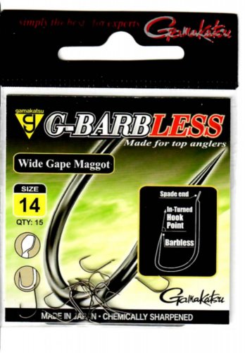 Gamakatsu Wide Gape Maggot 15pk