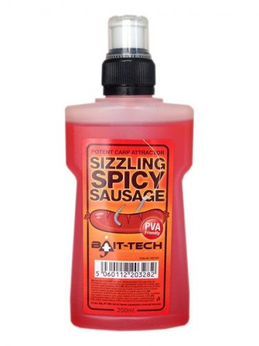 Bait Tech Sizzling Spicy Sausage 250ml Liquid