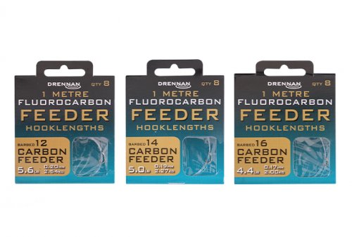 Drennan 1 Metre Fluorocarbon Carbon Feeder Rigs