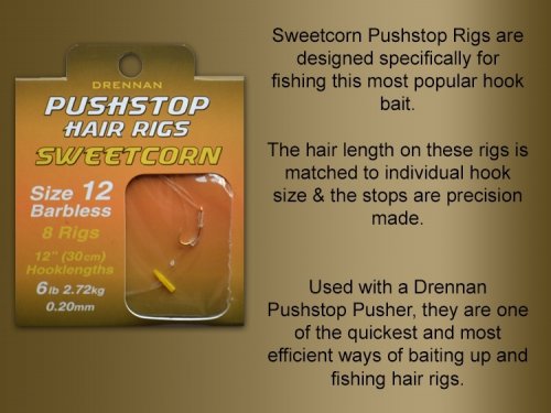 Drennan Sweetcorn Pushstop Hair Rig