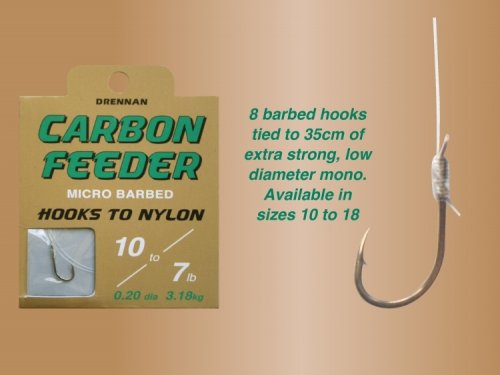 Drennan Carbon Feeder Hook to Nylon