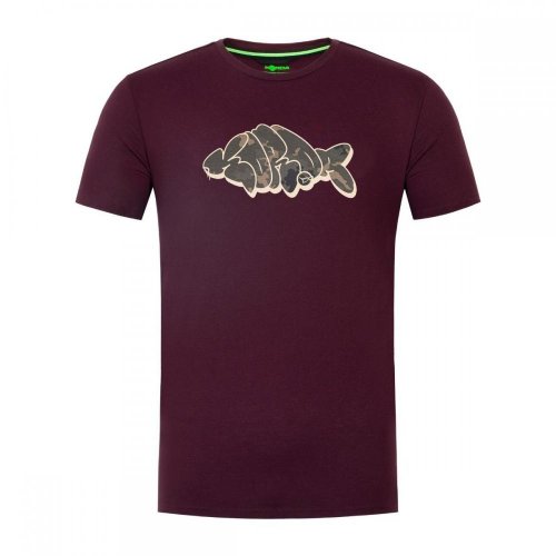 Korda Outline Tee Dark Burgundy