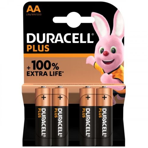 Duracell Plus AA Batteries 4 Pack