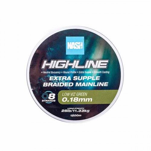 Nash Highline Extra Supple Braid Green 600m